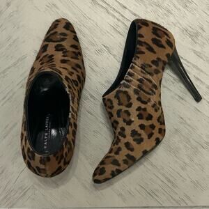 Ralph Lauren Collection Purple Label High Heel Bootie Animal Print Womens Size 6